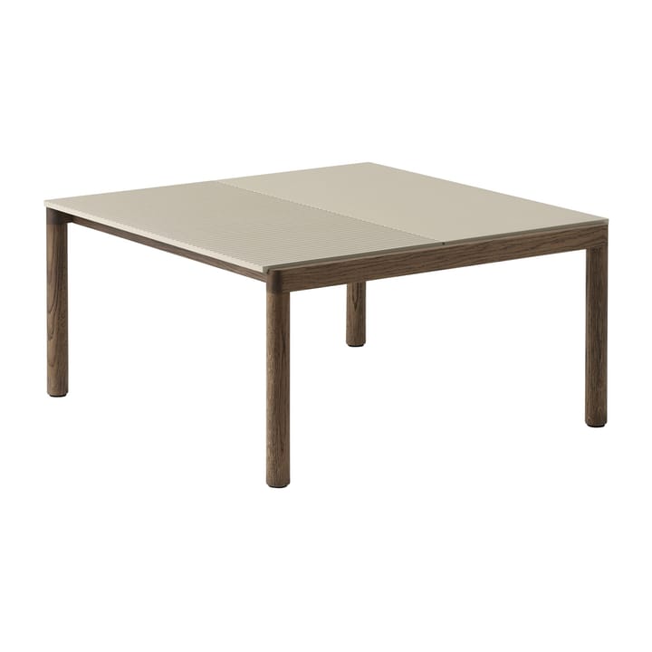 Couple 1 Plain-1 Wavy mesa de centro 80x84x40 cm - Sand-Carvalho escuro oleado - Muuto