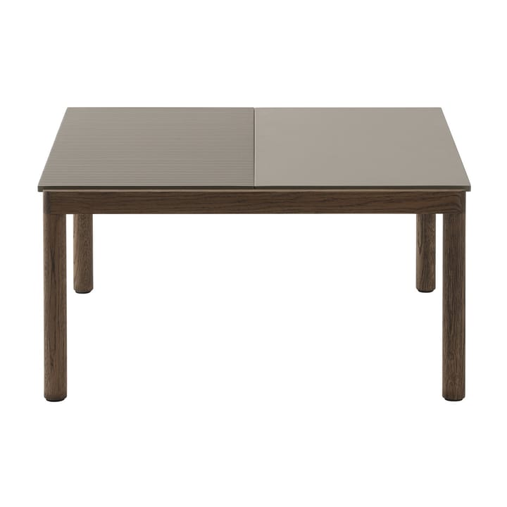 Couple 1 Plain-1 Wavy mesa de centro 80x84x40 cm, Taupe-Carvalho escuro oleado Muuto