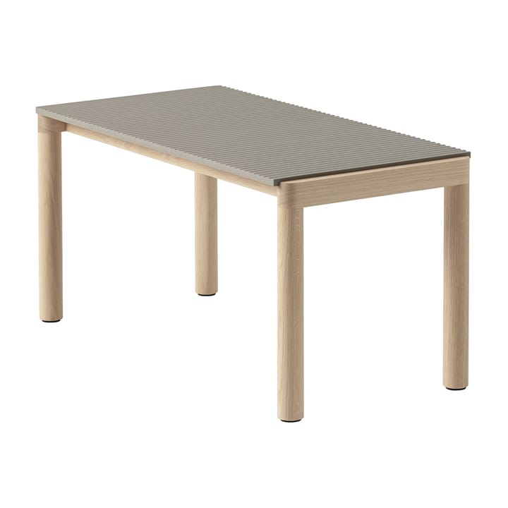 Couple 1 Wavy mesa de centro 40x84x40 cm - Taupe-carvalho - Muuto