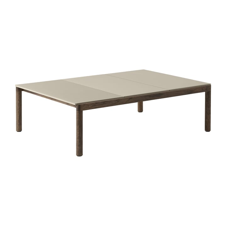 Couple 2 Plain-1 Wavy mesa de centro 120x84x35 cm - Sand-Carvalho escuro oleado - Muuto