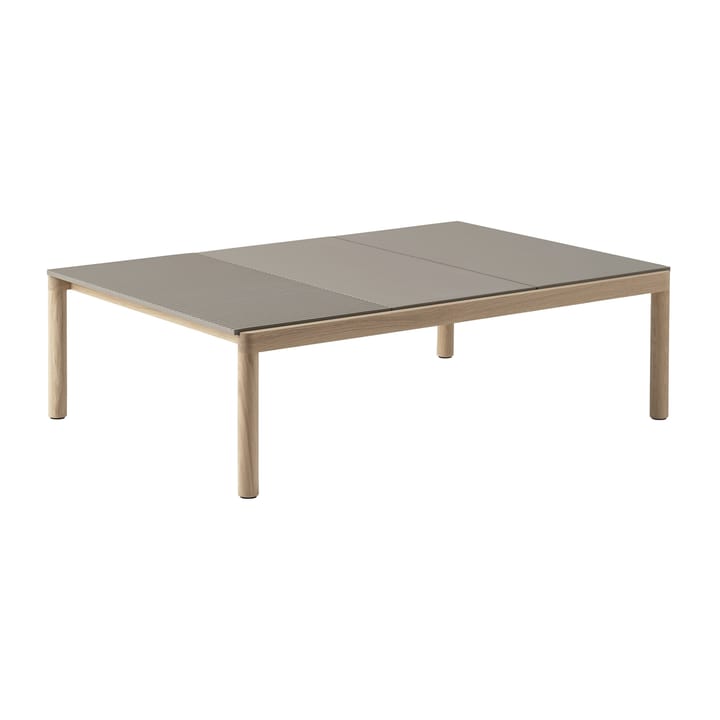 Couple 2 Plain-1 Wavy mesa de centro 120x84x35 cm - Taupe-carvalho - Muuto