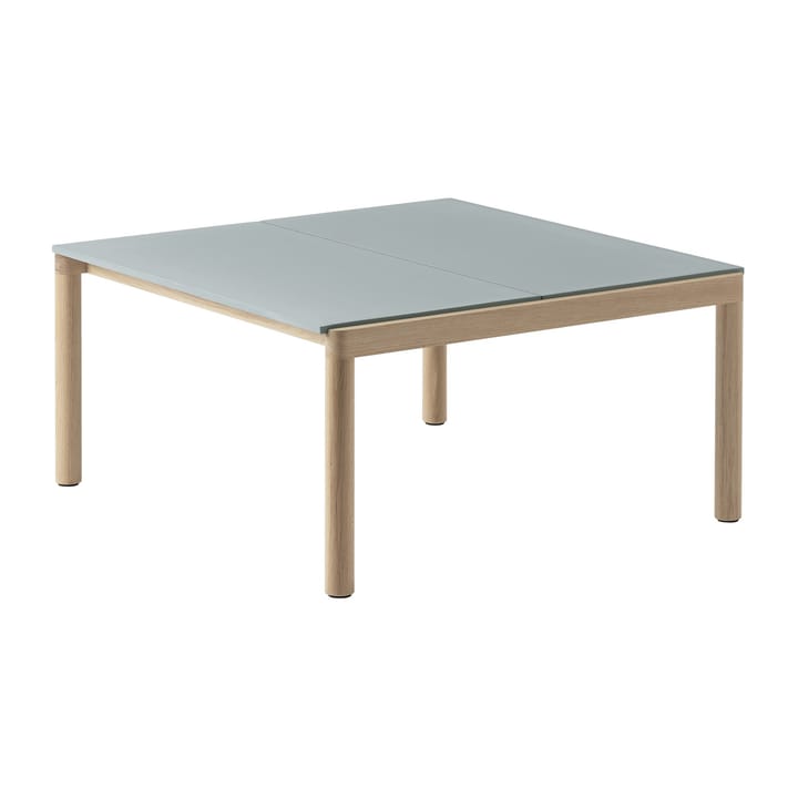 Couple 2 Plain mesa de centro 80x84x40 cm - Azul pálido-carvalho - Muuto