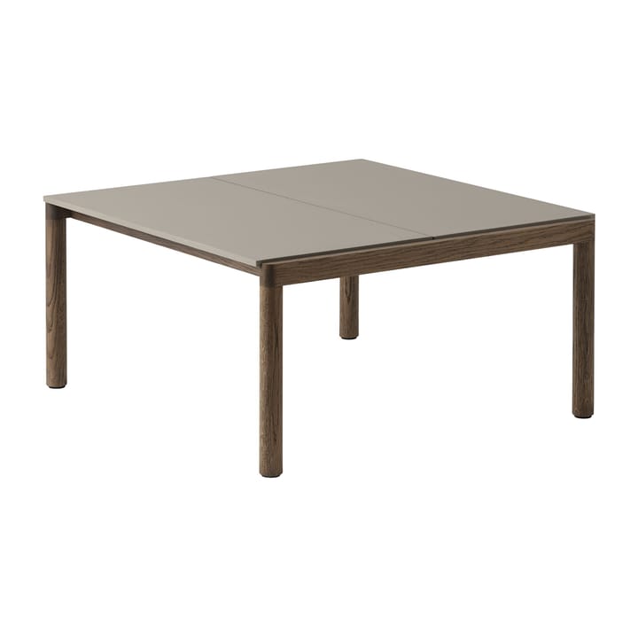 Couple 2 Plain mesa de centro 80x84x40 cm - Taupe-Carvalho escuro oleado - Muuto