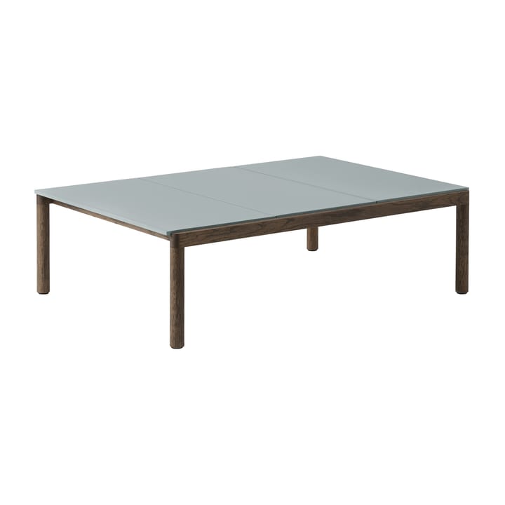 Couple 3 Plain mesa de centro 120x84x35 cm - Azul pálido-Carvalho escuro oleado - Muuto