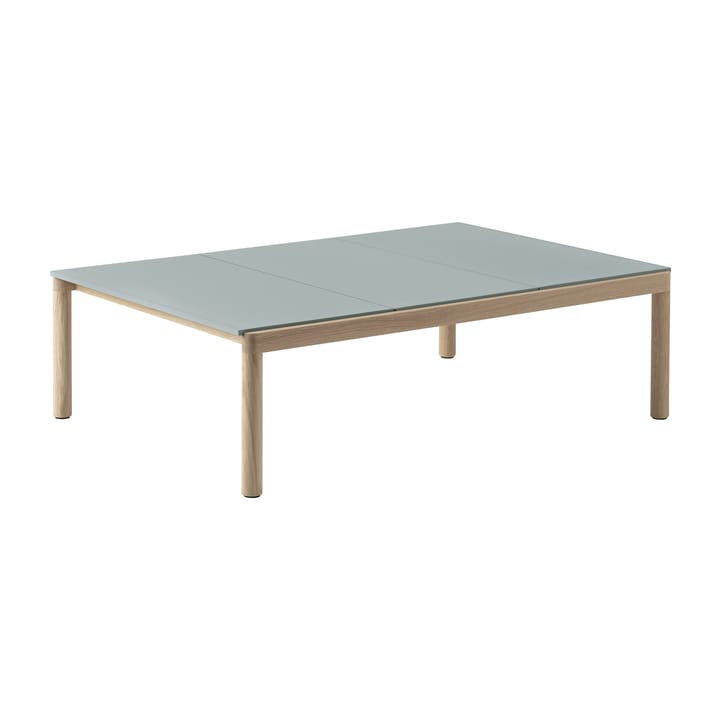 Couple 3 Plain mesa de centro 120x84x35 cm - Azul pálido-carvalho - Muuto