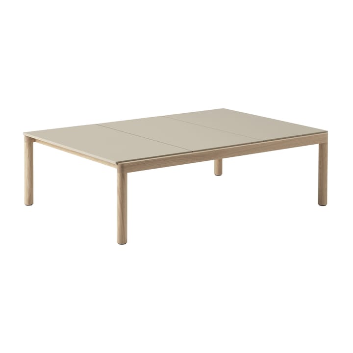 Couple 3 Plain mesa de centro 120x84x35 cm - Sand-carvalho - Muuto