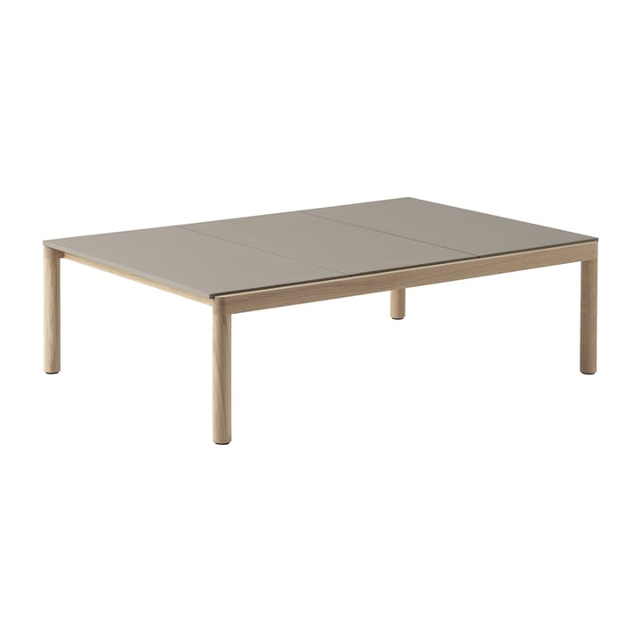 Couple 3 Plain mesa de centro 120x84x35 cm, Taupe-carvalho Muuto