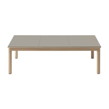 Couple 3 Plain mesa de centro 120x84x35 cm - Taupe-carvalho - Muuto