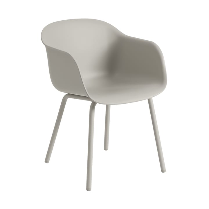 Fiber Outdoor Armchair com pernas de aço - Grey (plastic) - Muuto