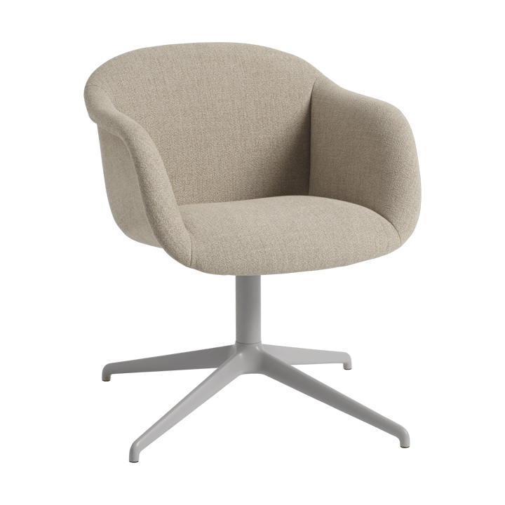 Fiber Soft Armchair base rotativa - Ecriture 240/Grey - Muuto