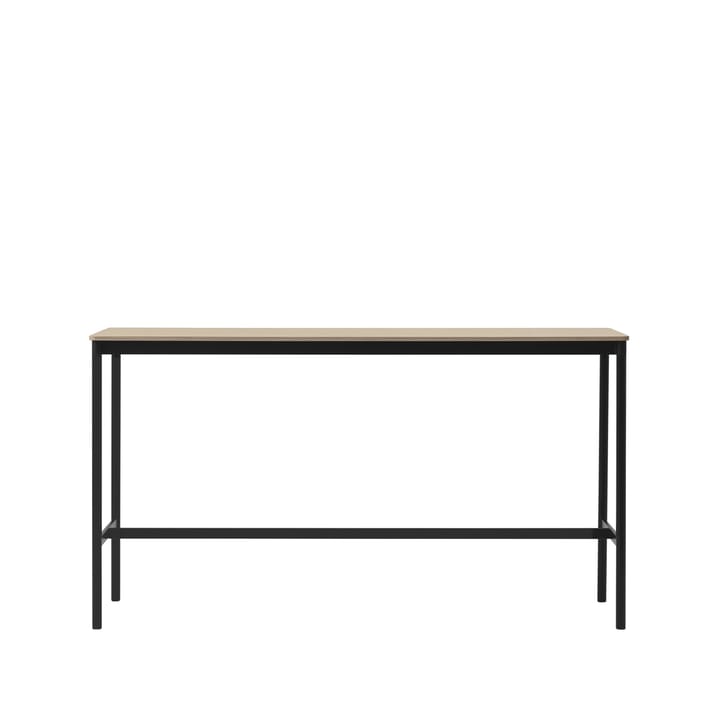 Mesa bar Base High - Carvalho, estrutura preta, compensado, L50 C190 A105 - Muuto