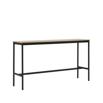 Mesa bar Base High - Carvalho, estrutura preta, compensado, L50 C190 A105 - Muuto