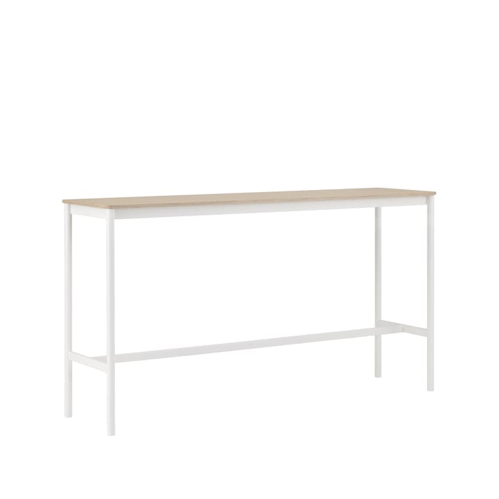 Mesa bar Base High, Carvalho, estrutura preta, compensado, L50 C190 A105 Muuto