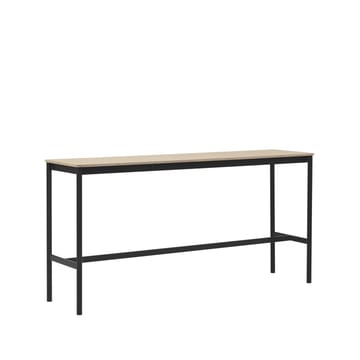 Mesa bar Base High - Carvalho, estrutura preta, compensado, L50 C190 A95 - Muuto