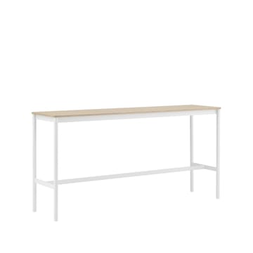 Mesa bar Base High - Carvalho, estrutura preta, compensado, L50 C190 A95 - Muuto