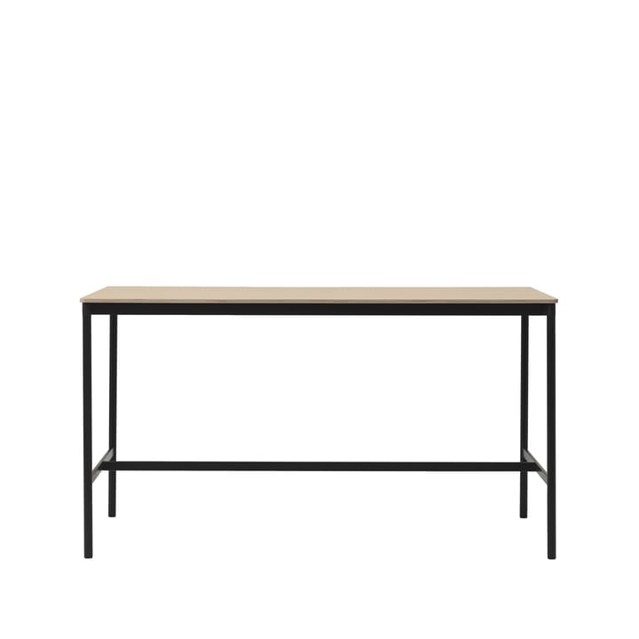 Mesa bar Base High - Carvalho, estrutura preta, compensado, L85 C190 A105 - Muuto