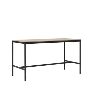 Mesa bar Base High - Carvalho, estrutura preta, compensado, L85 C190 A105 - Muuto