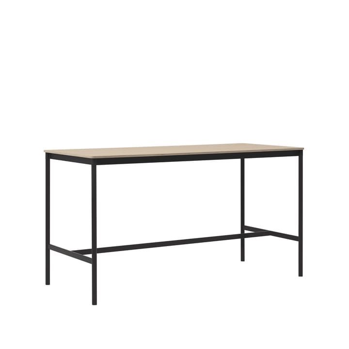 Mesa bar Base High, Carvalho, estrutura preta, compensado, L85 C190 A105 Muuto