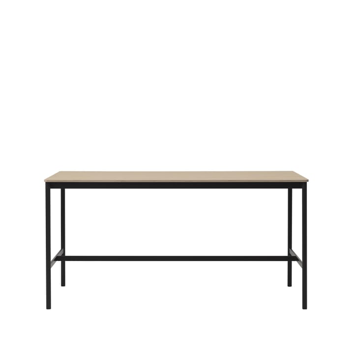 Mesa bar Base High - Carvalho, estrutura preta, compensado, L85 C190 A95 - Muuto