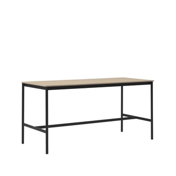 Mesa bar Base High - Carvalho, estrutura preta, compensado, L85 C190 A95 - Muuto