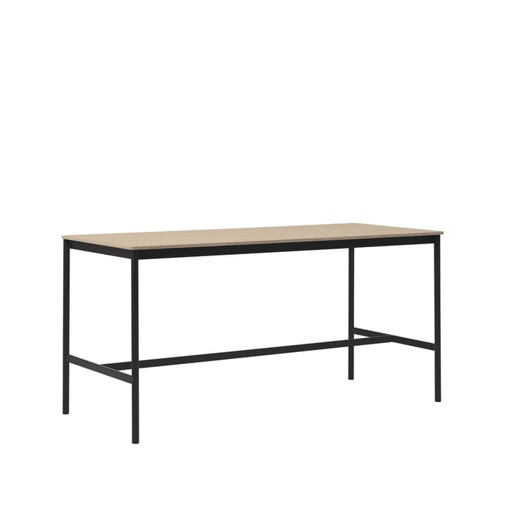 Mesa bar Base High, Carvalho, estrutura preta, compensado, L85 C190 A95 Muuto