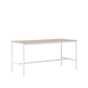 Mesa bar Base High - Carvalho, estrutura preta, compensado, L85 C190 A95 - Muuto