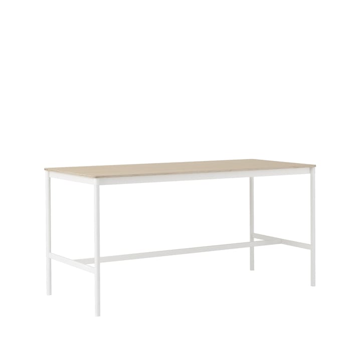 Mesa bar Base High, Carvalho, estrutura preta, compensado, L85 C190 A95 Muuto