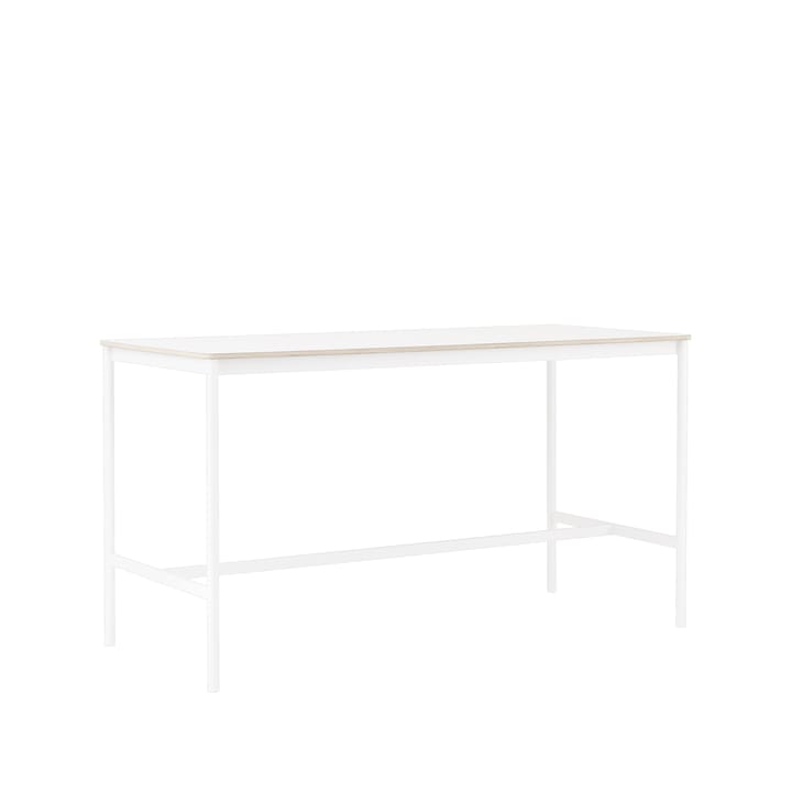 Mesa bar Base High, laminado branco-estrutura branca-L85 C190 A105 Muuto