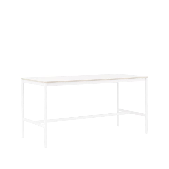 Mesa bar Base High, laminado branco-estrutura branca-L85 C190 A95 Muuto