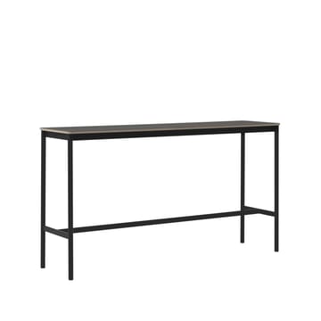 Mesa bar Base High - preto linóleo, estrutura preta, compensado, L50 C190 A105  - Muuto