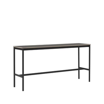 Mesa bar Base High - preto linóleo, estrutura preta, compensado, L50 C190 A95  - Muuto