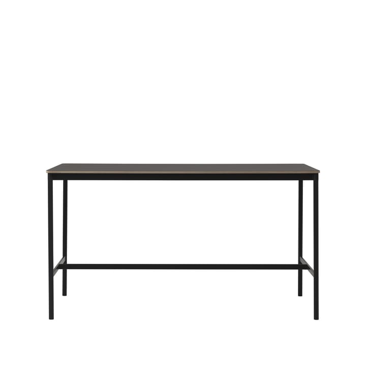 Mesa bar Base High - preto linóleo, estrutura preta, compensado, L85 C190 A105  - Muuto