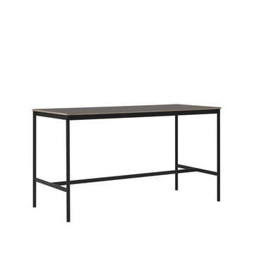 Mesa bar Base High - preto linóleo, estrutura preta, compensado, L85 C190 A105  - Muuto