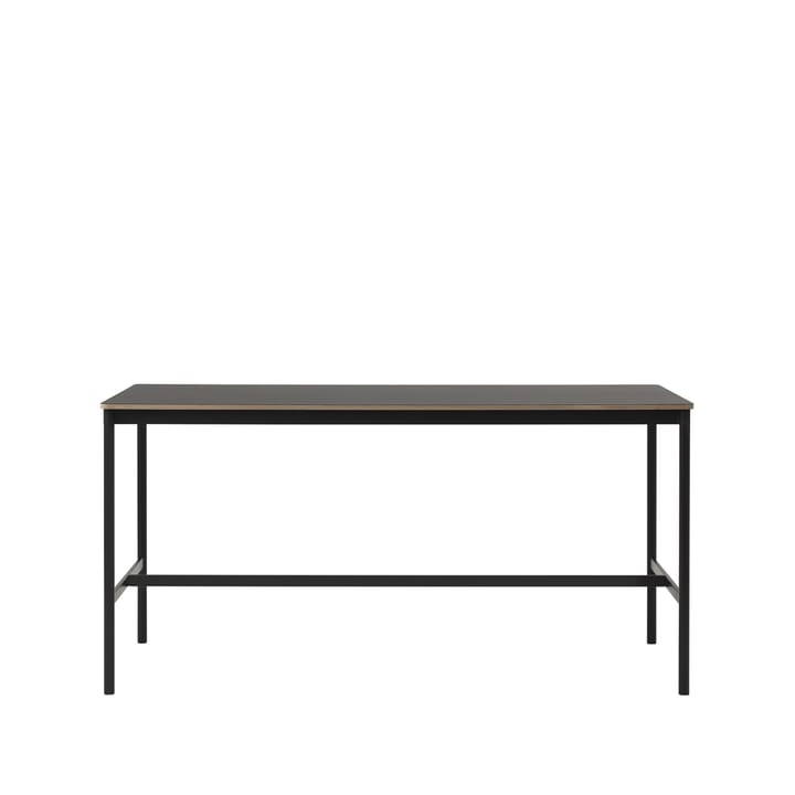 Mesa bar Base High - preto linóleo, estrutura preta, compensado, L85 C190 A95  - Muuto