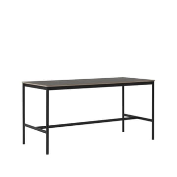 Mesa bar Base High - preto linóleo, estrutura preta, compensado, L85 C190 A95  - Muuto