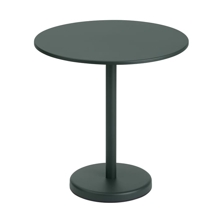 Mesa de aço Linear Ø70 cm, Dark green Muuto