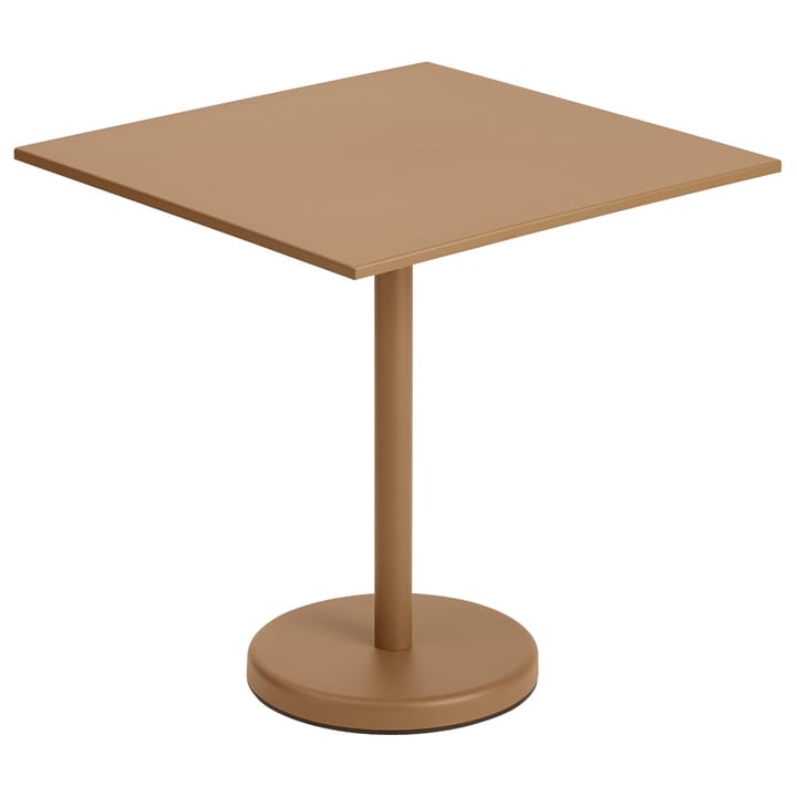 Mesa de aço Linear 70x70 cm - Burnt orange - Muuto