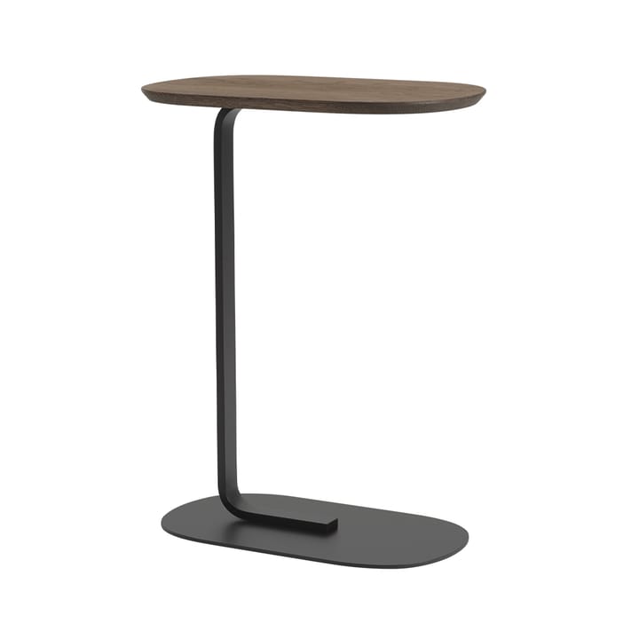 Mesa de apoio H: 73,5 cm Relate - preto-carvalho fumado - Muuto