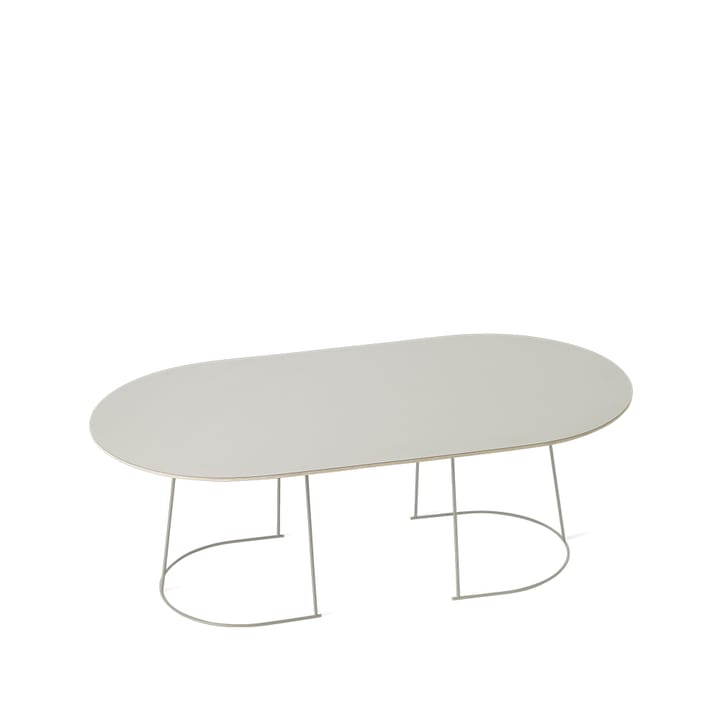 Mesa de centro oval Airy, cinzento, Nano Laminado, grande Muuto