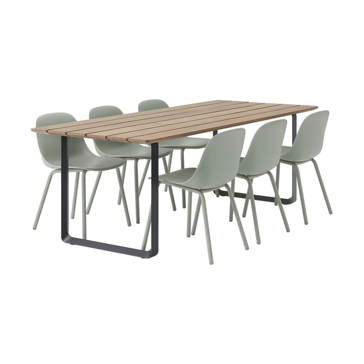 Mesa de jantar 70/70 Outdoor 225x90 cm base de aço preto Muuto