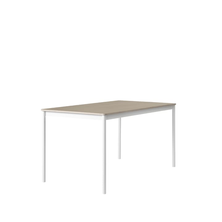 Mesa de jantar Base, carvalho, estrutura branca, compensado, 140x80 cm Muuto