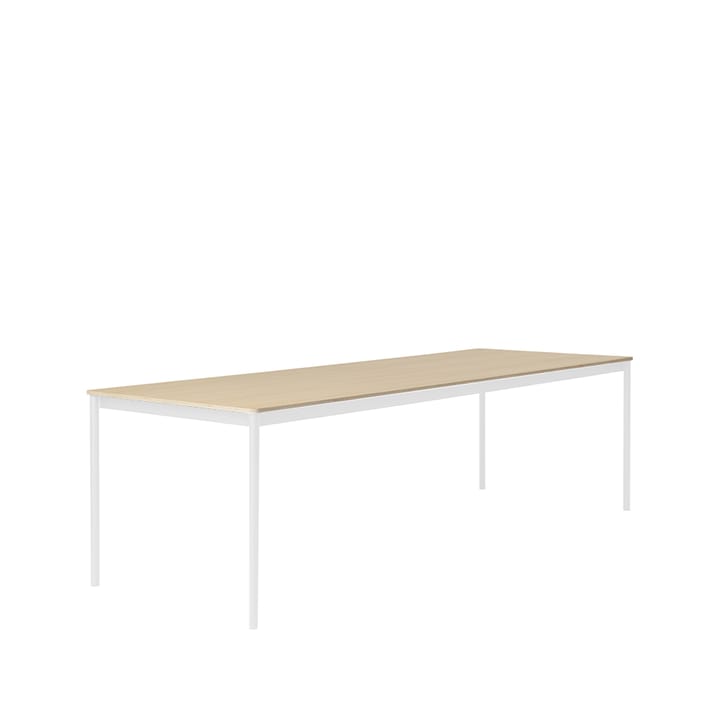 Mesa de jantar Base - carvalho, estrutura branca, compensado, 250x90 cm - Muuto