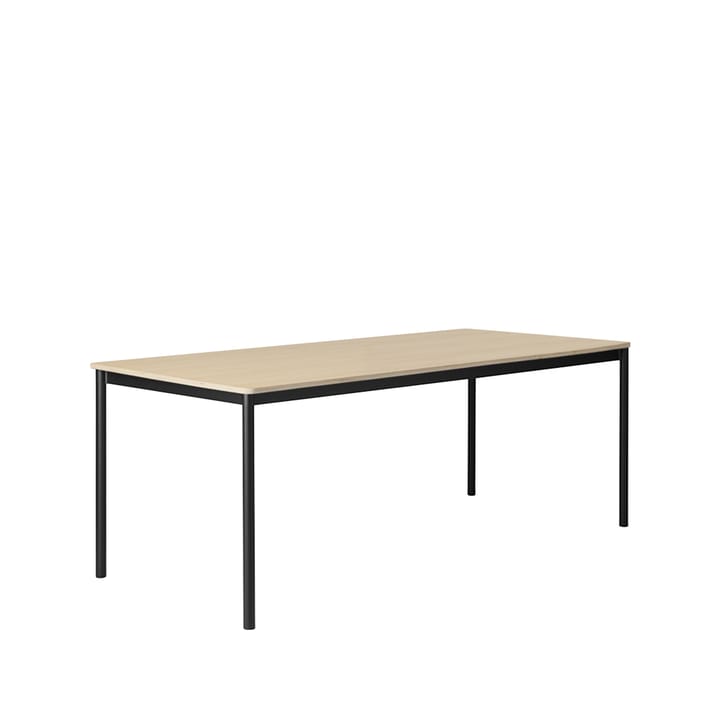 Mesa de jantar Base - carvalho, estrutura preta, compensado, 190x85 cm - Muuto