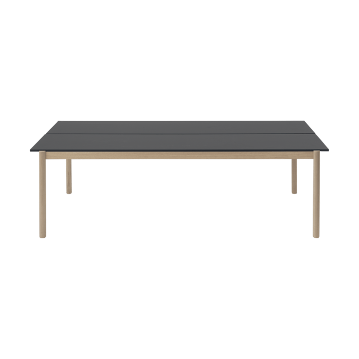 Mesa de jantar Linear System 110x240 cm - Black nanolaminate-black-oak - Muuto