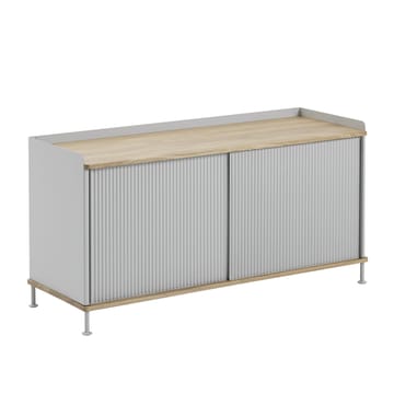 Mesa lateral baixa Enfold 125x45x63 cm - Carvalho-Cinzento - Muuto