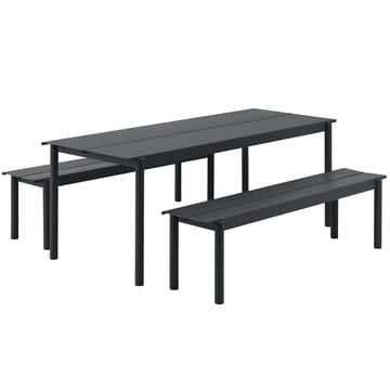 Mesa Linear Steel 200x75 cm - Black - Muuto