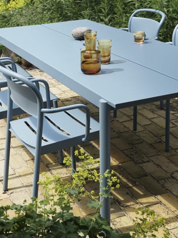 Mesa Linear Steel 200x75 cm - Pale blue - Muuto