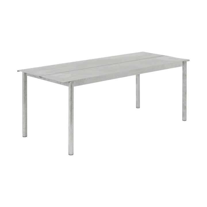 Mesa Linear Steel 200x75 cm - Warm galvanized steel - Muuto