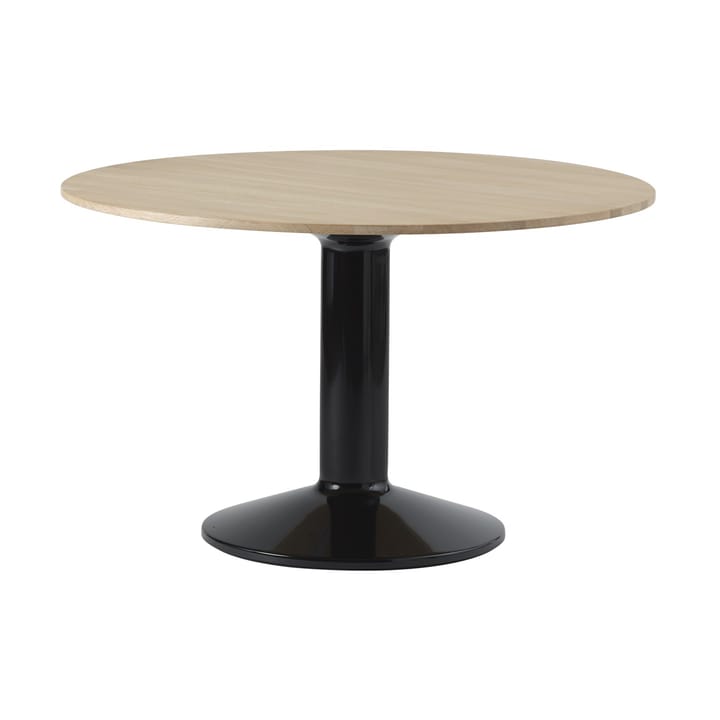 Midst mesa pedestal Ø120 cm - Carvalho oleado-preto - Muuto