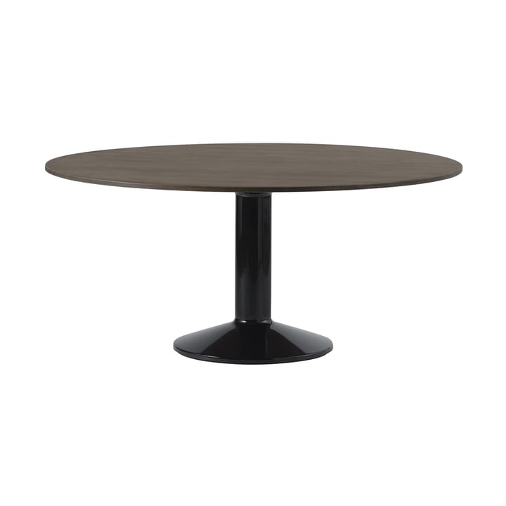 Midst mesa pedestal Ø160 cm - Carvalho escuro oleado-preto - Muuto